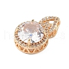 Brass Micro Pave Cubic Zirconia Pendants KK-E795-08KCG-2