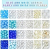 DIY Round Acrylic & ABS Plastic Imitation Pearl Beads Bracelets Jewelry Making Kits DIY-FS0007-41-2