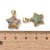 Brass Micro Pave Cubic Zirconia Pendants KK-C058-17G-3