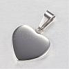 Tarnish Resistant 304 Stainless Steel Stamping Blank Tag Pendants STAS-P055-01P-1