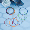 BENECREAT 36pcs 6 styles Steel Wire Round Snake Chain Stretch Bracelets Set BJEW-BC0001-19-5