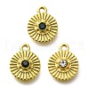 304 Stainless Steel Rhinestone Charms STAS-M109-13G-1