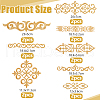  16Pcs 8 Style Polyester Computerized Embroidered Cloth Patch DIY-NB0007-02-2