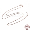 925 Sterling Silver Cable Chains Necklace for Women STER-I021-08B-RG-4