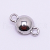Zinc Alloy Rhinestone Links Connectors ALRI-WH0002-16P-RS-3