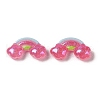Glitter Plated Resin Cabochons RESI-H163-07A-1