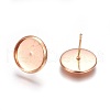 304 Stainless Steel Stud Earrings Findings X-STAS-P227-38RG-B-2