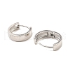Brass Thick Hoop Earrings EJEW-I289-10B-P-2