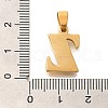 Ion Plating(IP) 304 Stainless Steel Rhinestone Pendants STAS-U035-01G-Z-3