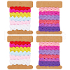 Gorgecraft 4 Cards 2 Styles  Polyester Wavy Fringe Trim Ribbon DIY-GF0009-48F-1