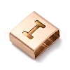 Ion Plating(IP) 304 Stainless Steel Square Slide Charms STAS-L132-03I-RG-2