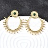 Oval 304 Stainless Steel Stud Earrings EJEW-D315-05G-2