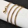 1.5MM 304 Stainless Steel Snake Chain Necklaces for Women Men STAS-V011-04C-G-5