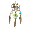 Woven Net/Web with Feather Pendants PALLOY-JF03979-3