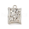 Brass Micro Pave Clear Cubic Zirconia Pendants KK-O008-01D-P-1