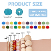   720Pcs 24 Colors Transparent Glass Beads EGLA-PH0001-38-2