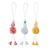 3Pcs 3 Colors Glass Pendant Decorations HJEW-TA00321-2