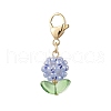 Flower Glass Seed Beads Beaded Pendant Decorations HJEW-MZ00195-02-2