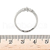 Brass Micro Pave Cubic Zirconia Finger Rings for Women RJEW-D322-03P-5