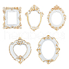 5Pcs 5 Style Resin Picture Frame AJEW-FG0002-34-1