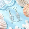 Fishbone Glass Seed Beads Dangle Earrings EJEW-MZ00439-02-2
