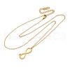 304 Stainless Steel Infinity Heart Pendant Necklaces for Women NJEW-Z065-02G-4