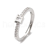 Rack Plating Brass Clear Cubic Zirconia Constellation Adjustable Rings for Women RJEW-S407-08P-02-1