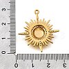 Brass Micro Pave Clear Cubic Zirconia Pendants KK-U065-10G-3