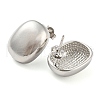 Rack Plating Brass Oval Stud Earrings EJEW-P242-02P-2