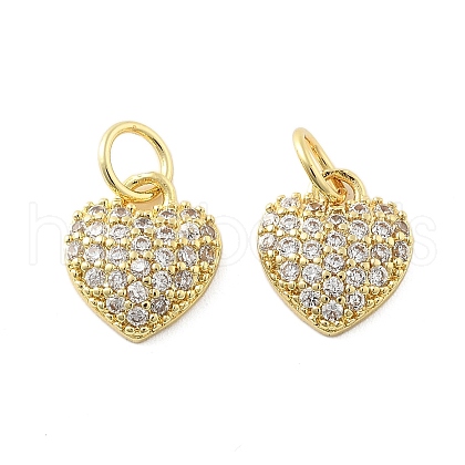 Brass Micro Pave Cubic Zirconia Pendants KK-C092-24B-G-1