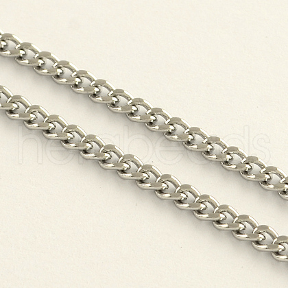 Tarnish Resistant 304 Stainless Steel Curb Chains CHS-R008-06-1