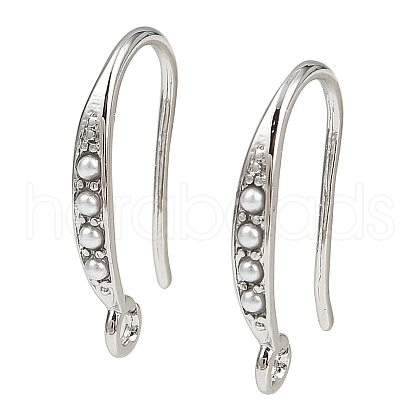 Brass Earring Hooks KK-B137-15P-01-1