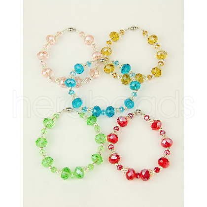 Glass Bracelets BJEW-JB01091-1