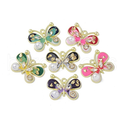Rack Plating Alloy Enamel Pendants FIND-I038-13-1