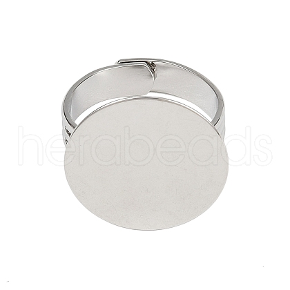 Flat Round Brass Pad Ring Settings MAK-S033-018P-NF-1