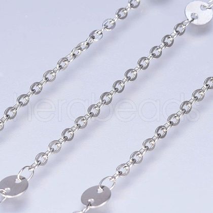 Tarnish Resistant 304 Stainless Steel Cable Chains CHS-E017-03P-1