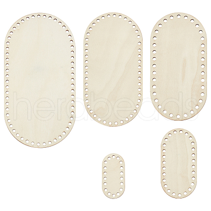 ANATTASOUL 5Pcs 5 Styles Wood Sheets WOOD-AN0001-01B-1
