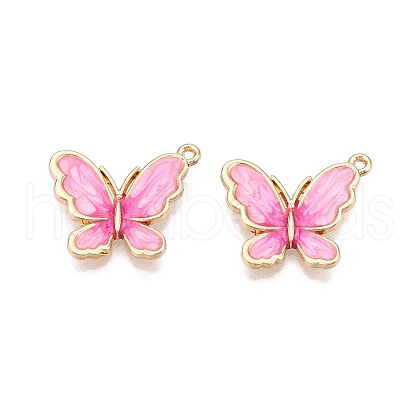 Rack Plating Alloy Enamel Pendants ENAM-N056-364KCG-02-1