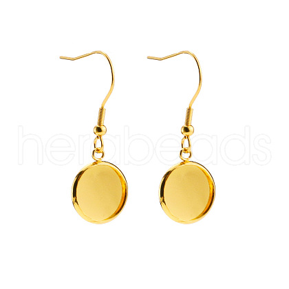 Stainless Steel Dangle Earrings EJEW-P001-A05-G-1