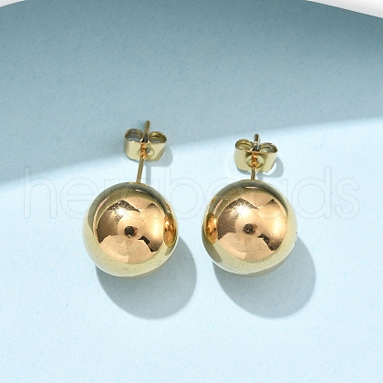 304 Stainless Steel Stud Earrings EJEW-U060-02C-G-1
