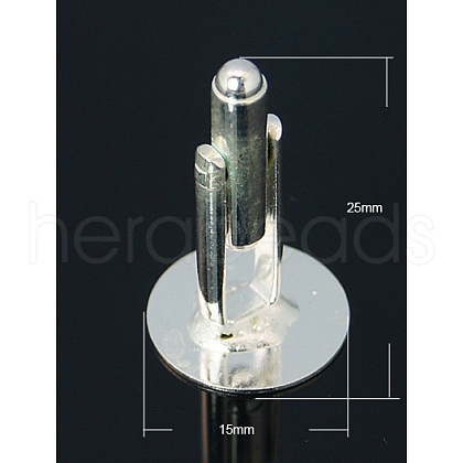Rack Plating Brass Cuff Button KK-E064-01S-1