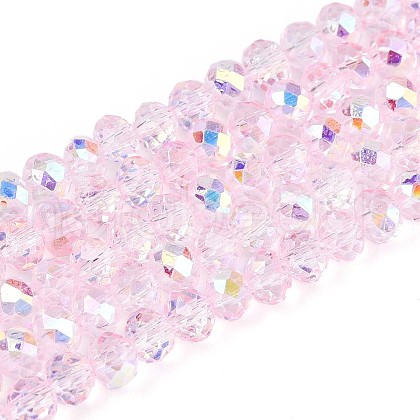 Transparent Glass Beads Strands EGLA-N016-4mm-04-1