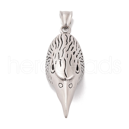 304 Stainless Steel Big Pendants STAS-K283-32AS-1