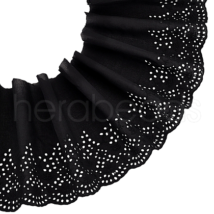 MAYJOYDIY US 5 Yards Cotton Embroidery Flower Lace Ribbons OCOR-MA0001-29B-1