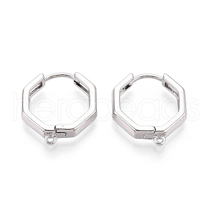 Brass Hoop Earring Findings KK-N267-33P-1