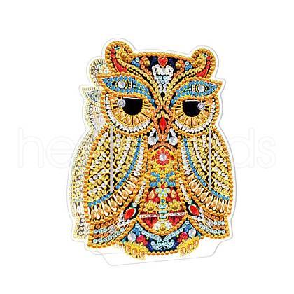5D DIY Owl Pattern Animal Diamond Painting Pencil Cup Holder Ornaments Kits DIY-C020-03-1