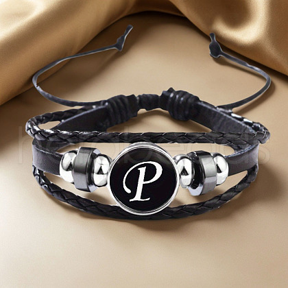 Adjustable Imitation Leather Cord Multilayer Bracelets WGB28DF-16-1