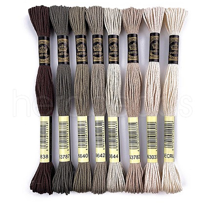8 Skeins 8 Colors 6-Ply Crochet Threads PW-WG76952-08-1
