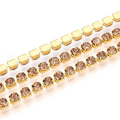 Iron Rhinestone Cup Chains CH-T006-03A-03-1