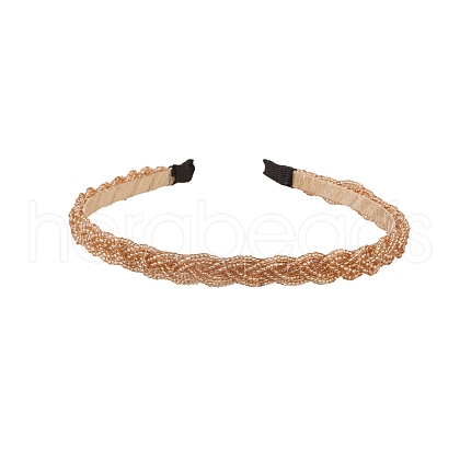 Glass Seed Beads Hair Bands PW-WGFC1BF-05-1
